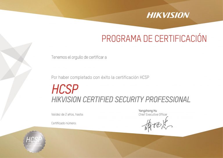 Certificado Hikvision ISC-1
